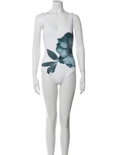 Pre-owned Onia Floral Print One-piece In Multi