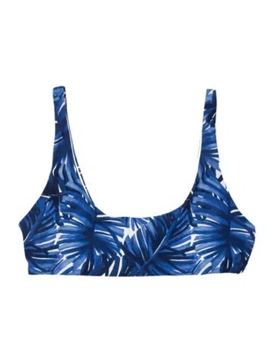 Pre-owned Onia Floral Print Top W/ Tags In Blue