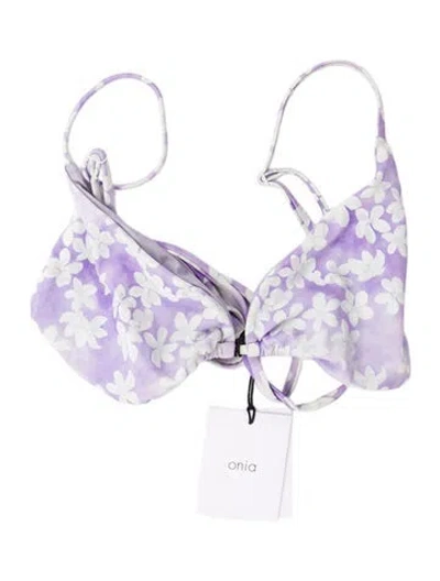 Pre-owned Onia Floral Print Top W/ Tags In Multi