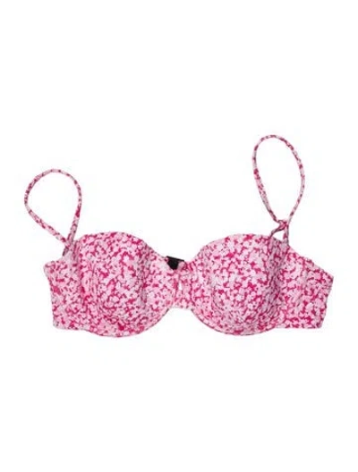 Pre-owned Onia Floral Print Top W/ Tags In Pink