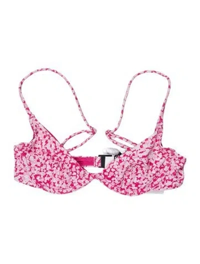 Pre-owned Onia Floral Print Top W/ Tags In Pink