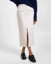 Onia Front Slit Midi Skirt In Gray