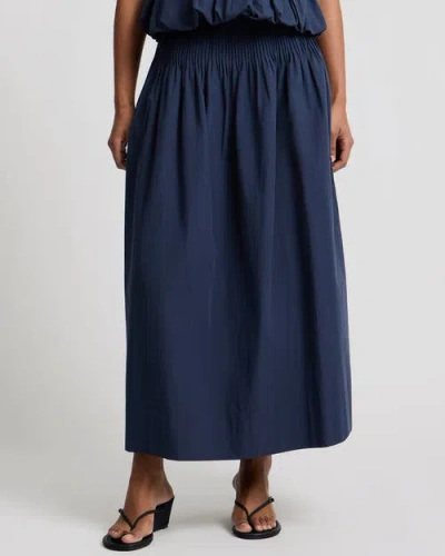 Onia Full Pintuck Skirt In Blue