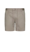 Onia Garment Dye Cotton Drawstring Shorts In Gray