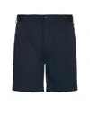 Onia Garment Dye Cotton Drawstring Shorts In Blue
