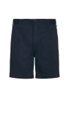 Onia Garment Dye Cotton Drawstring Shorts In Blue