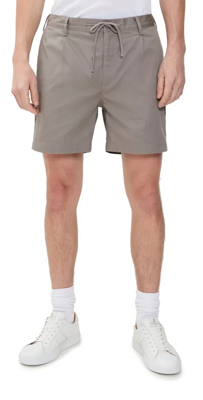 Onia Garment Dye Cotton Drawstring Shorts 6 Cinder