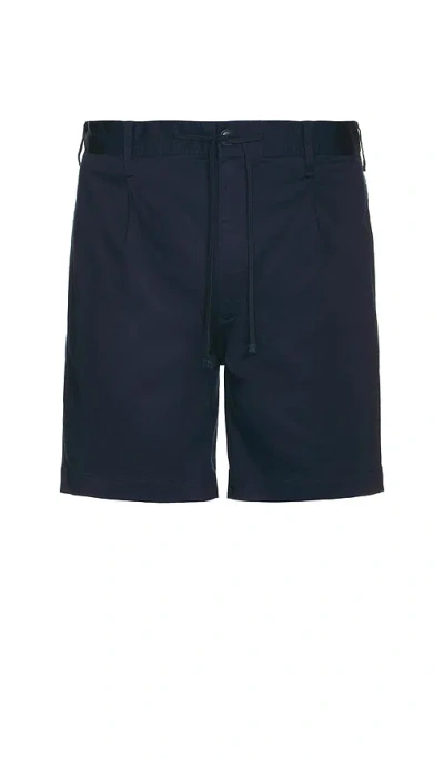 Onia Garment Dye Cotton Drawstring Shorts In Blue