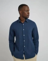 Onia Garment Dye Cotton Voile Shirt In Deep Navy