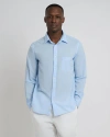 Onia Garment Dye Cotton Voile Shirt In Light Blue