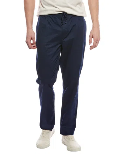 Onia Garment Dye Drawstring Pant In Blue