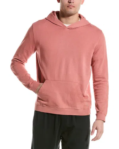 Onia Garment Dye French Terry Pullover Hoodie In Pink