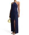 Onia Linen-blend Wrap Dress In Blue