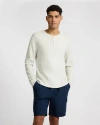 Onia Heavyweight Slub Henley Sweater In White