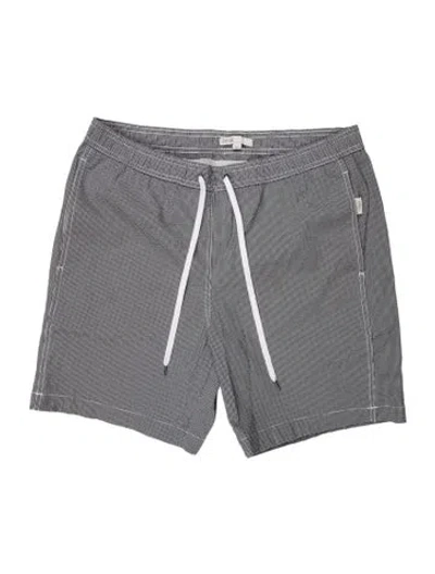 Pre-owned Onia Houndstooth Print Swim Trunks In Multicolor