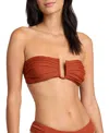 Onia Isla Bikini Top In Burgundy