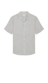 Onia Jack Air Linen Shirt In Gray