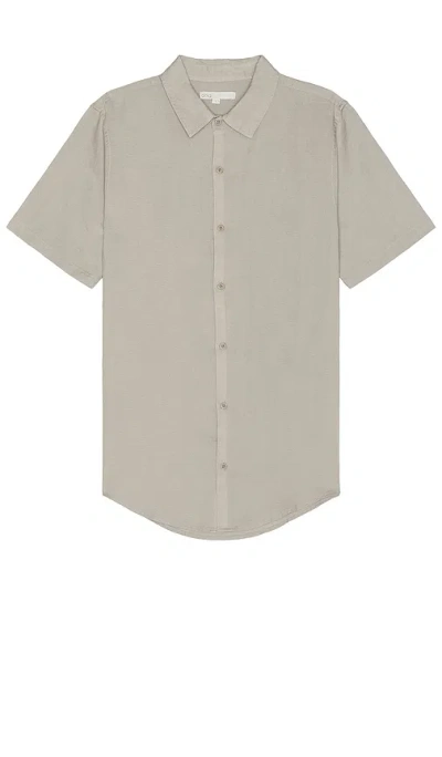 Onia Jack Air Linen Shirt In 腰果仁色