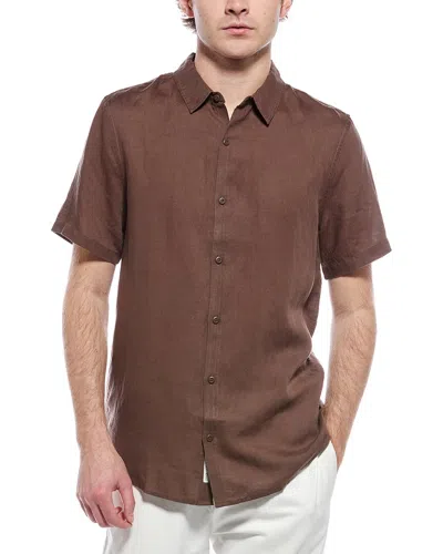 Onia Jack Air Linen Shirt In Brown