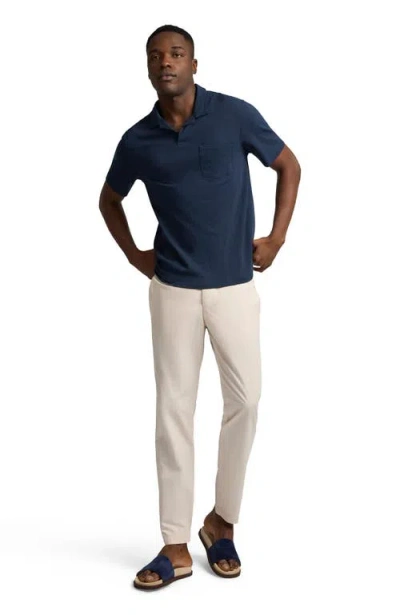 Onia Johnny Collar Pique Polo In Blue