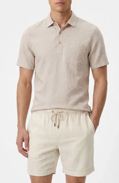 Onia Josh Linen & Cotton Blend Popover Shirt In Neutral