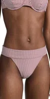 Onia Karina Bikini Bottoms Pomegranate/white In Pomegranate/white