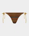 Onia Kate Bikini Bottom In Pale Gold Multi