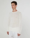 Onia Kevin Crewneck Linen Sweater In White
