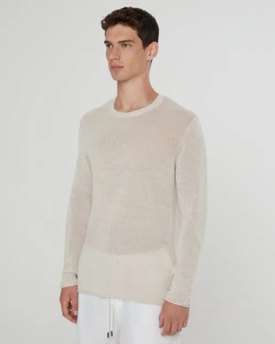 Onia Kevin Crewneck Linen Sweater In Gray