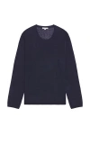 Onia Kevin Crewneck Linen Sweater In Blue