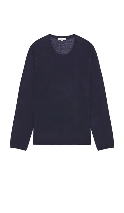 Onia Kevin Crewneck Linen Sweater In Blue