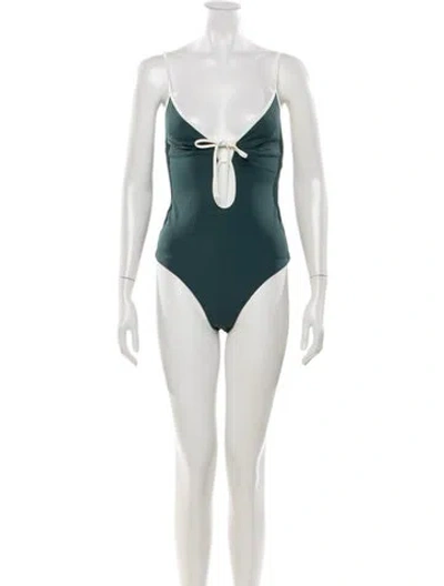 Pre-owned Onia Keyhole Accent One-piece W/ Tags In Green