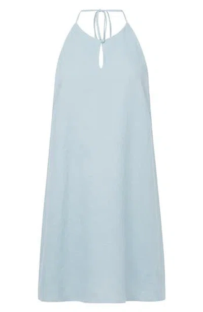Onia Keyhole Cover-up Halter Dress In Blue