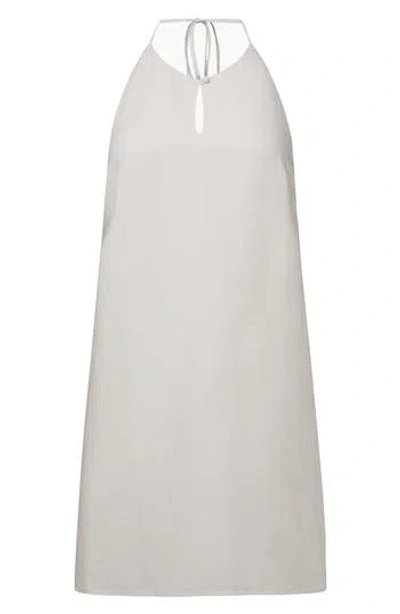 Onia Keyhole Cover-up Halter Dress In White