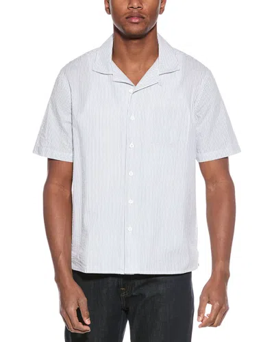 Onia Knit Camp Shirt In Blue
