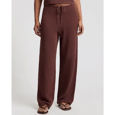 Onia Knit Drawstring Pant In Brown