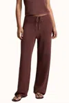 Onia Knit Drawstring Pant In Brown In Multi