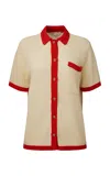 Onia Knit Linen Shirt In Neutral