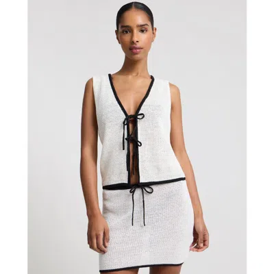 Onia Knit Tie V-neck Front Tank Top In Multi