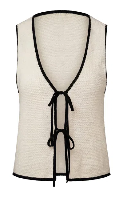 Onia Knitted Linen Tank Top In Neutral