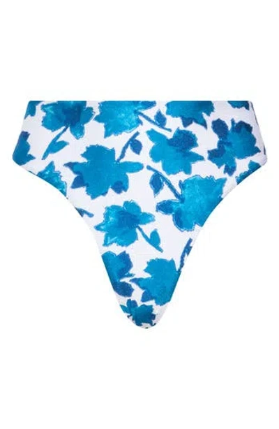 Onia Lana High Waist Bikini Bottoms In White Multi