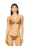 Onia Kate Bikini Bottom In Pale Gold Multi