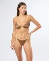 Onia Liana Bikini Top In Pale Gold Multi