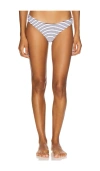Onia Towel Terry Sailor Stripe Lily Bikini Bottom In Blue