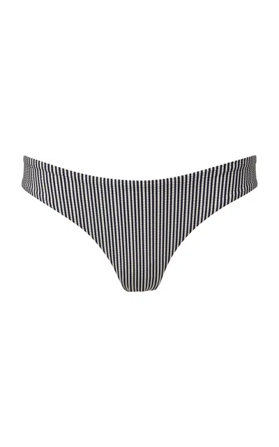 Onia Lily Bikini Bottom In Deep Navy/white