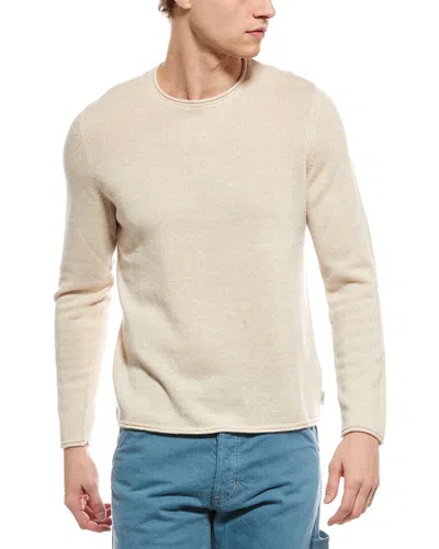 Onia Linen & Cashmere-blend Roll Neck Sweater In Brown