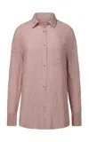 Onia Linen-blend Boyfriend Shirt In Stripe