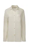 Onia Linen-blend Boyfriend Shirt In White