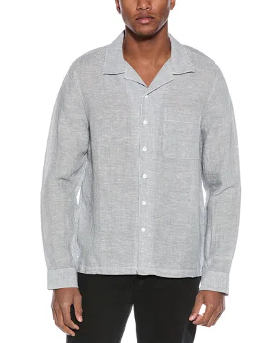 Onia Linen-blend Camp Shirt In Blue