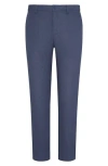 Onia Linen Blend Flat Front Pants In Blue